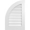 Ekena Millwork Quarter Round Top Left Surface Mount PVC Gable Vent w/ 3-1/2"W x 1"P Standard Frame, 20"W x 30"H GVPQL20X3001SF - alternate 1